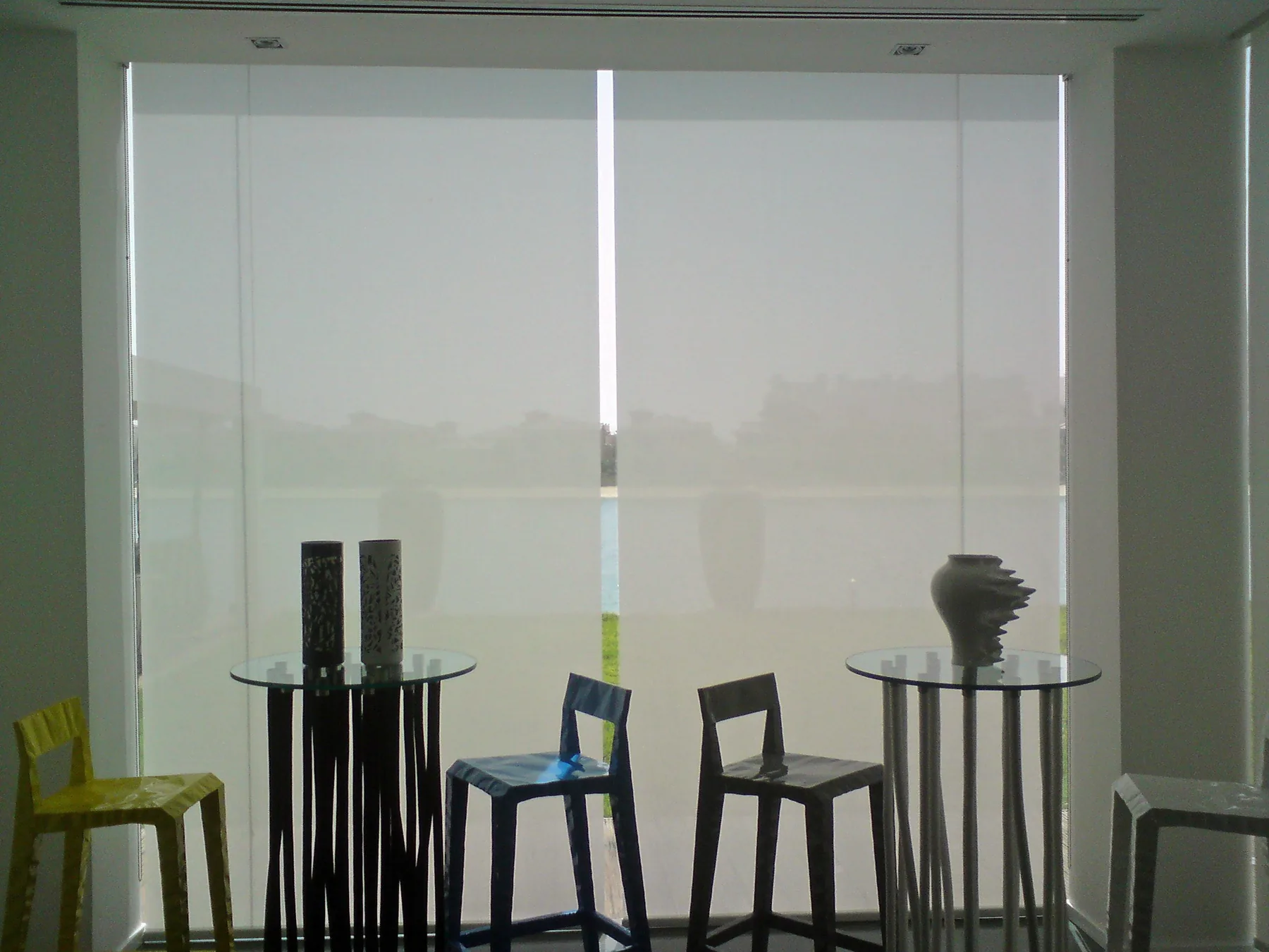 Screen roller blinds - view through