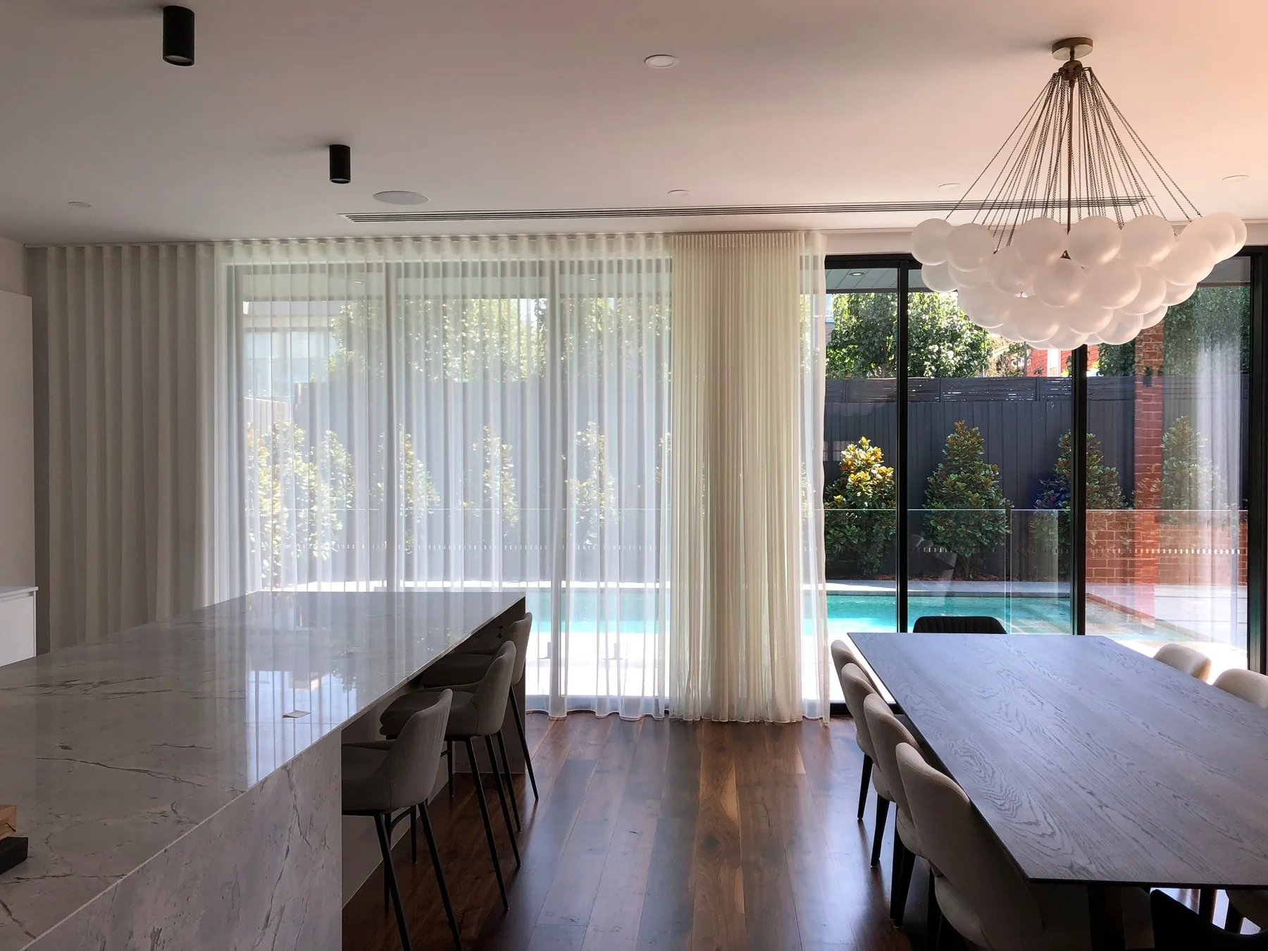 Wave style curtains - elegant living room